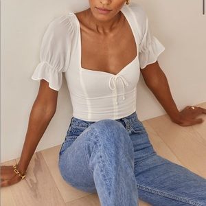 Reformation Delevan Top, Size 6